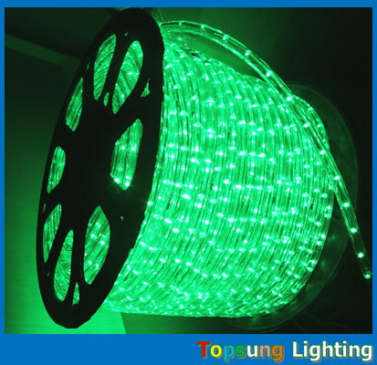 110/220v 2 dây thừng đèn LED màu xanh lá cây tròn cho trang trí Giáng sinh