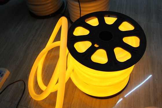 bán nóng trang trí màu vàng 24v 360 độ vòng dẫn đèn neon linh hoạt