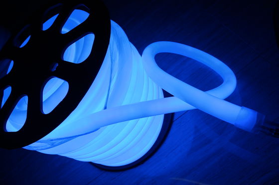 màu xanh 360 vòng đèn neon flex 24v 100leds / m cho đường kính tròn ngoài trời 25mm