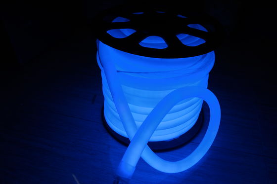 màu xanh 360 vòng đèn neon flex 24v 100leds / m cho đường kính tròn ngoài trời 25mm