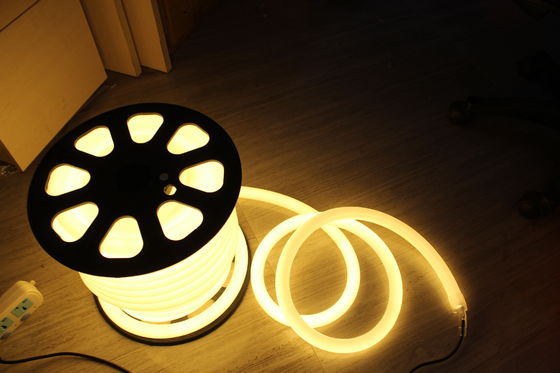 tiết kiệm năng lượng 110v ấm trắng LED neon flex ánh sáng 360 vòng 25m cuộn cho nhà