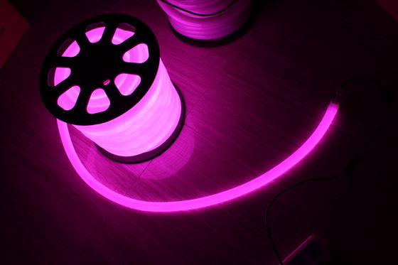 360 độ tròn 100 leds / m 25m cuộn màu tím 110v neon flex ánh sáng chống nước