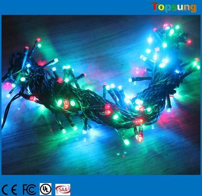 bán nóng 110v 120v 100 led RGB chớp nhoáng đèn dây Giáng sinh 10m nhấp nháy với bộ điều khiển