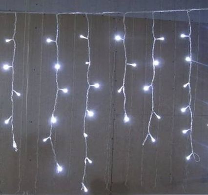240V đèn rèm Giáng sinh ngoài trời chống tia cực tím vật liệu chống thời tiết