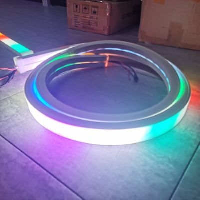 40mm Magic Topsung 24v 120Leds/M Flexible Ribbon Tube Waterproof Neon Strip RGB LED Neon Lights Cho Nhà Xmas
