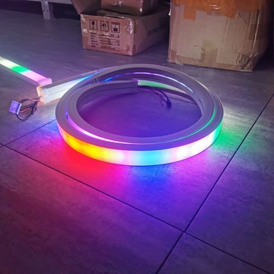 Đèn ma thuật dẫn Digital 24V linh hoạt silicone neon 3535 RGB đa màu Led Flex Neon Strip neon flex 220v rgbw cuộn
