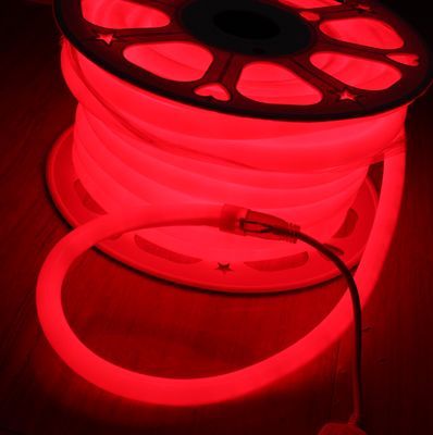 360 độ 120LED / M 16mm vòng dẫn đèn neon flex 24V IP67 màu đỏ