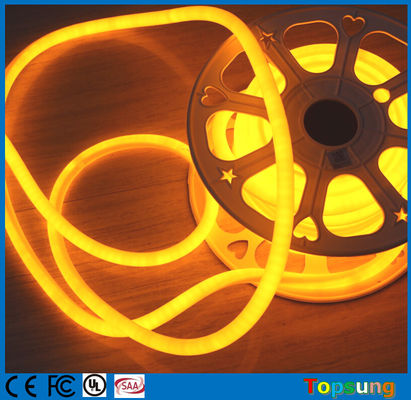 16mm IP67 chống nước đèn neon ánh sáng cao 110V 360 độ đèn neon tròn màu vàng