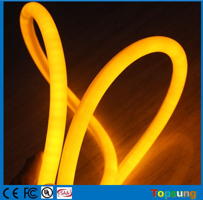 12V linh hoạt đèn neon dẫn IP67 360 độ dây tròn Giáng sinh màu vàng nhạt