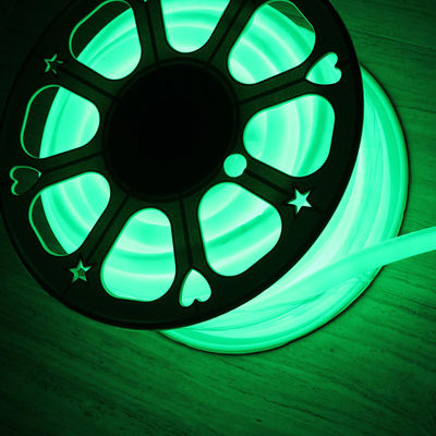 110V 360 độ phát ra 16mm tròn mỏng dẫn neon flex đèn Giáng sinh màu xanh lá cây