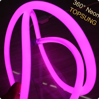 16mm 360 độ tròn màu hồng lễ hội ánh sáng dẫn đèn neon flex 220V 120 SMD2835