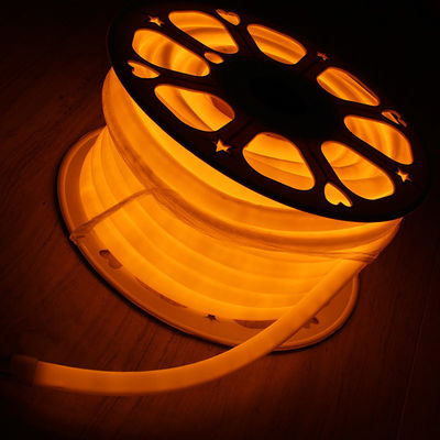 DC12V mỏng tròn PVC ống neon ánh sáng 16mm 360 độ màu cam LED neon flex SMD2835