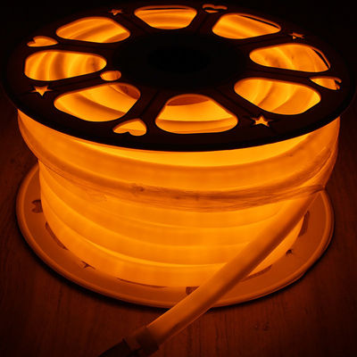 màu cam mỏng tròn PVC ống neon ánh sáng 16mm 360 độ dẫn neon flex DC24V