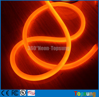 110V dẫn dây neon đường kính 16mm 360 độ vòng neon flex IP67 ngoài trời trang trí ánh sáng màu cam