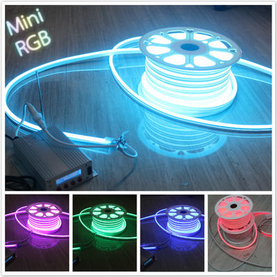 kích thước mini RGB dẫn neon flex 10 * 18mm đầy đủ màu sắc thay đổi đèn neon 110V SMD5050