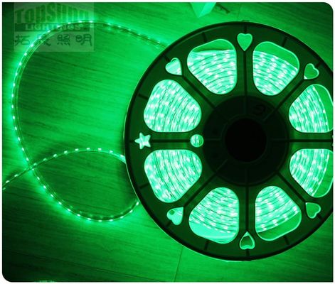 Mới đến 220V AC LED dải dải led linh hoạt 5050 smd màu xanh lá cây 60LED/m dải