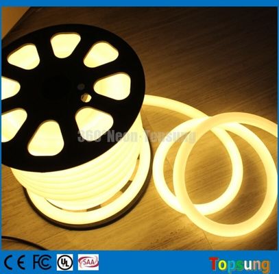 25M cuộn 12 Volt 360 độ tròn màu trắng ấm LED dải neon flex cho phòng
