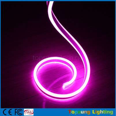 Màu hồng 240V đèn LED hai mặt linh hoạt dải neon ánh sáng 8 * 17mm sử dụng ngoài trời