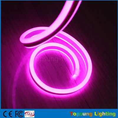 Màu hồng 240V đèn LED hai mặt linh hoạt dải neon ánh sáng 8 * 17mm sử dụng ngoài trời