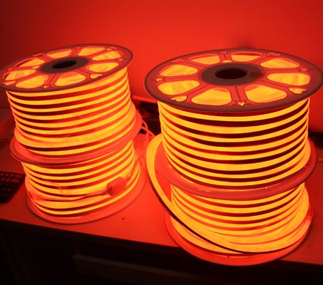 màu cam 12v mini led neon flex ánh sáng 7x15mm thay thế ống neon 2835 smd dây chuyền linh hoạt dây ip68 tiêm