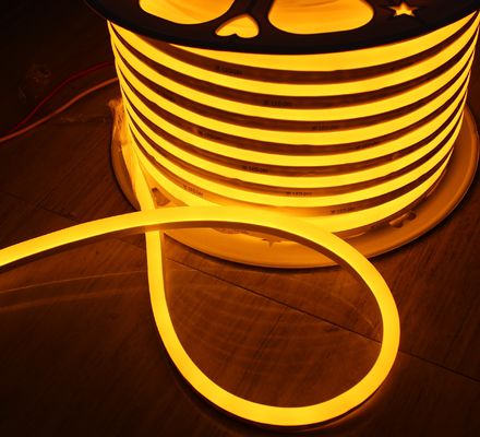 50m cuộn chống tia UV hoàn toàn chống nước IP68 dẫn dắt dải neon linh hoạt 24vsmd ống mềm linh hoạt màu vàng phát ra mini 7 * 15mm