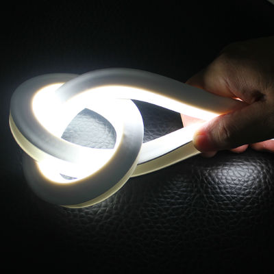 Đèn đèn sợi dây dẫn LED 12v màu trắng linh hoạt neon-flex hình vuông 16x16mm chống tia UV dải neon PVC nhìn từ trên 2835 smd
