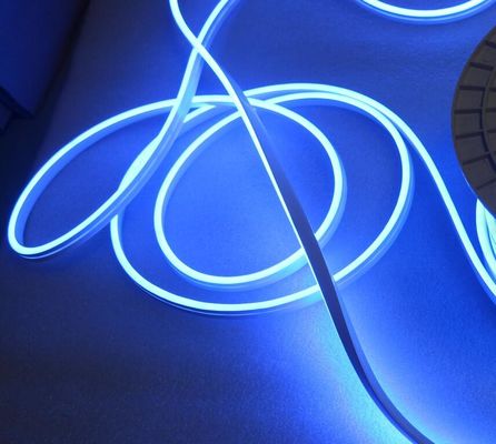 Mini bên phát ra silicone chống nước ngoài 12v dẫn đèn neon flex dải chiếu sáng 6mm màu xanh