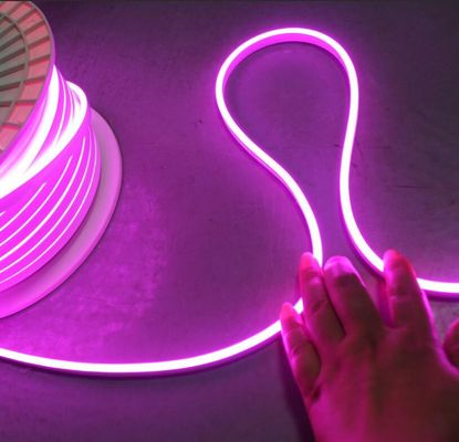 Chữ hiệu chất lượng cao tùy chỉnh 12V chống nước kích thước vi mô 5mm Led Neon Light Flex dây thừng đèn màu hồng tím