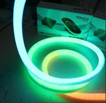 Động lực Thay đổi màu sắc 360 neon flex rgb dmx 24v dẫn neon linh hoạt theo đuổi dây 10pixel / m