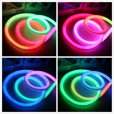 Động lực Thay đổi màu sắc 360 neon flex rgb dmx 24v dẫn neon linh hoạt theo đuổi dây 10pixel / m