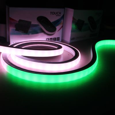 Top View Silicon ip68 chống nước màu sắc mơ mộng flex dải 24V 60 pixel dmx rgb dẫn neon flex vuông