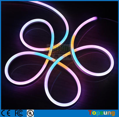 RGB Digital Pixel Chasing LED Neon với kích thước 11 * 19mm IP67 DC24v neon Rope Light linh hoạt