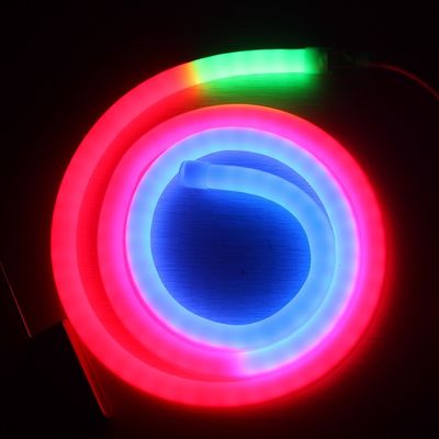 RGB Pixel LED Neon kỹ thuật số 360 độ Neon Flex ống P943 DMX dải 18mm dia