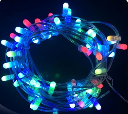 100m Cây ngoài trời trang trí màu xanh đậm sợi Giáng sinh 12V LED fairy clip đèn dẫn Giáng sinh