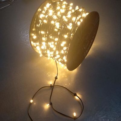 2019 IP 65 màu trắng ấm PVC tinh thể Wire DC 12V clip light/ 200leds fairy light string 100m/roll led bud lights